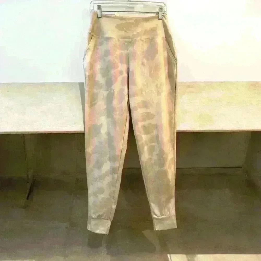 Garnet Hill Ascent Joggers in Alabaster Camo Print,‎ Size XS ( 0-2)